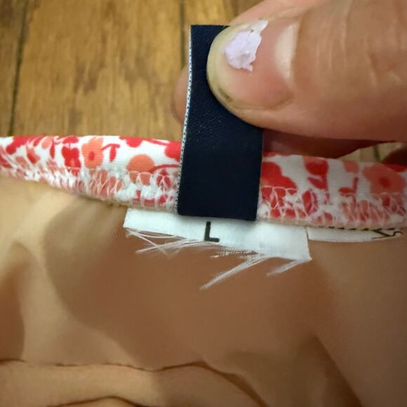 J. Crew ruched keyhole plunge ditsy floral print one piece halter swim suit‎ L - Picture 7 of 10